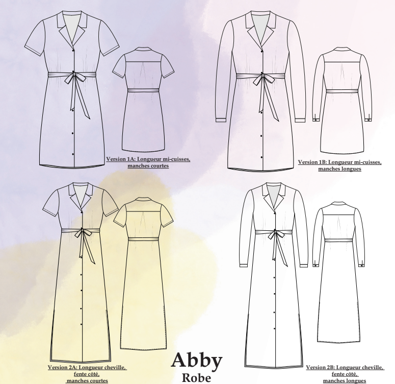 Dessin technique Robe Abby
