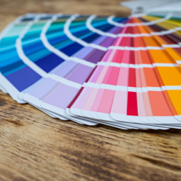 Eventail de couleur tel le guipe Pantone