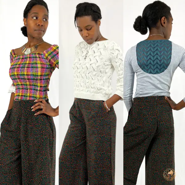 Pantalon NOSTALVITA, 3 tenues reclycles son dressing