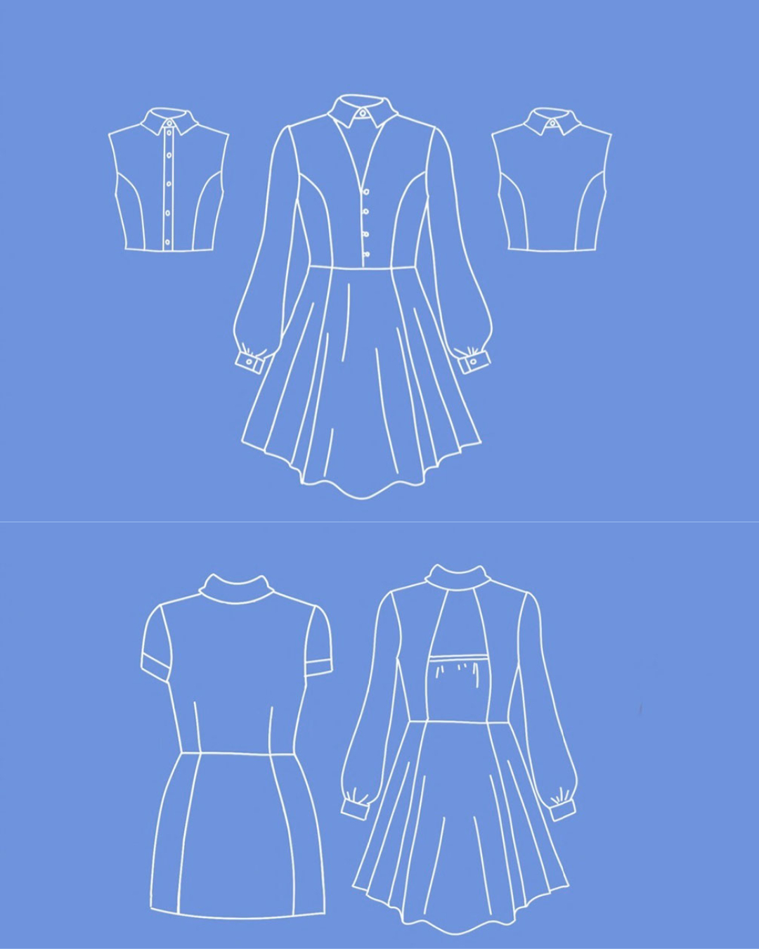 Dessin Technique Robe Flora KAKOUNGOCHI