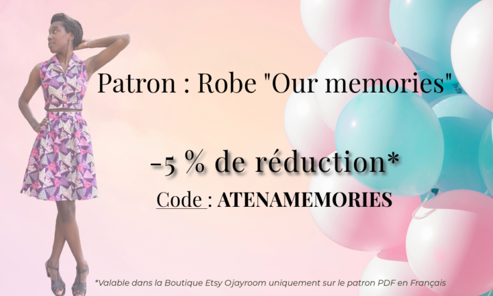 Code promo sur le patron en français de Our Memories par OJAYROOM